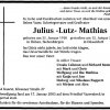 Mathias Julius 1910-2003 Todesanzeige